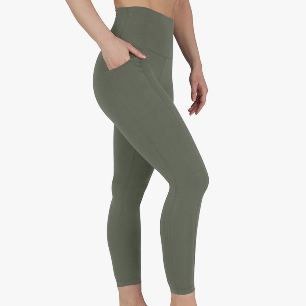 90 Degree Reflex High-Waist Green Pocket Leggings